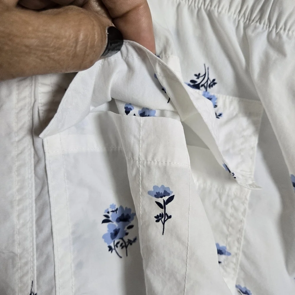 Victoria's Secret Pink White Floral Parachute Cargo Pants Balloon Barrel XXL - Picture 8 of 10